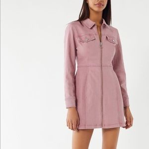 Urban outfitters BDG zip up pink mini dress